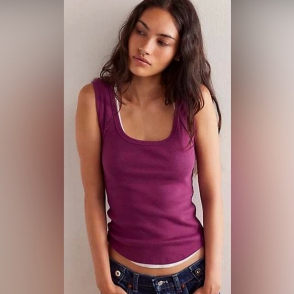 Free People Purple Tank Top NWOT - Picture 1 of 8